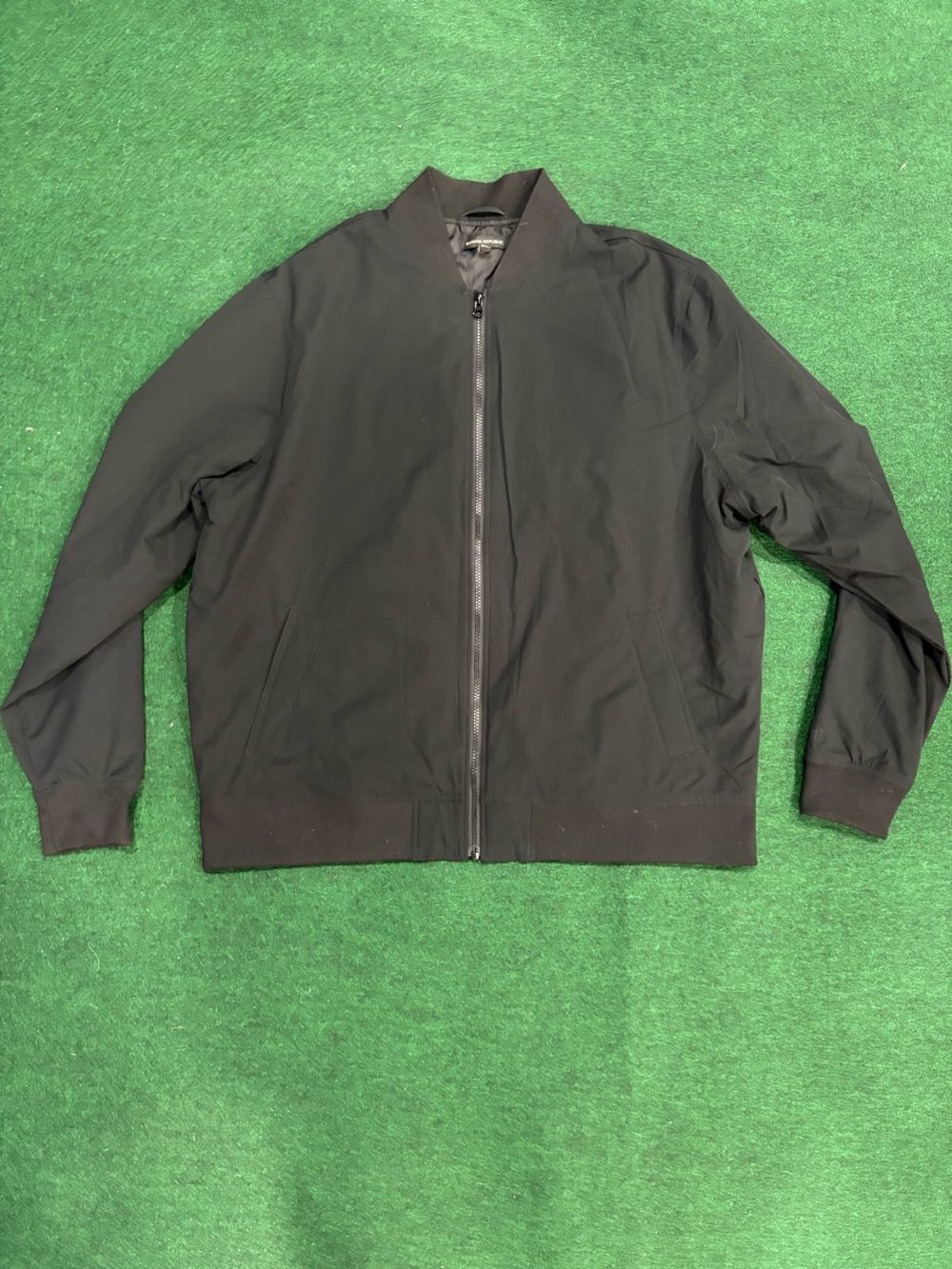 Banana Republic Black Zip-Up Jacket with Hem Panel